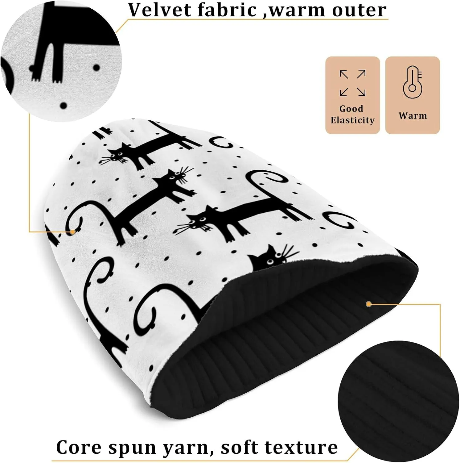 Beanie Hats Winter Knit Hat Mens Camping Hiking Beanies Gift Skater Beanie for Women Men