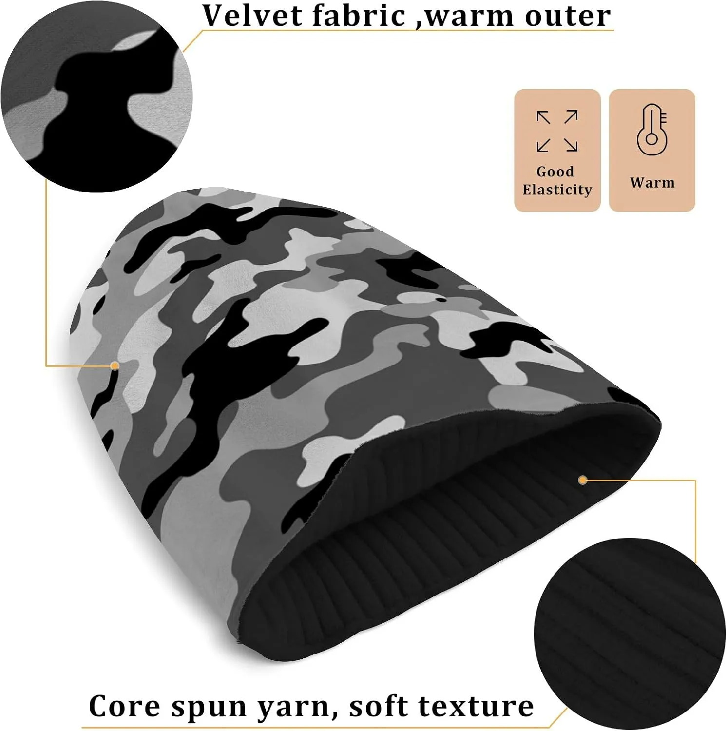 Beanie Hats Winter Knit Hat Mens Camping Hiking Beanies Gift Skater Beanie for Women Men