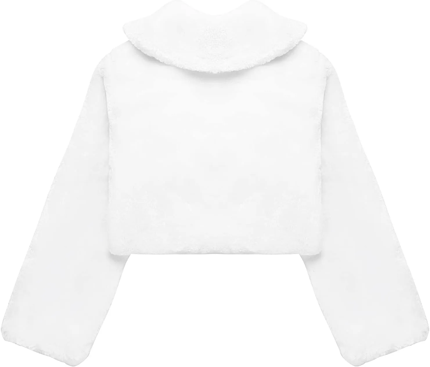 Blulu Girls Faux Fur Bolero Princess Shawl Wraps Girls Shrug Coat Jacket Flower Cape Wedding Party Dress