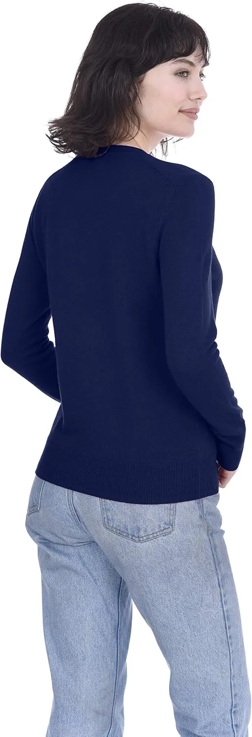Cashmeren Womens Basic V-Neck Sweater 100% Pure Cashmere Long Sleeve Classic Pullover