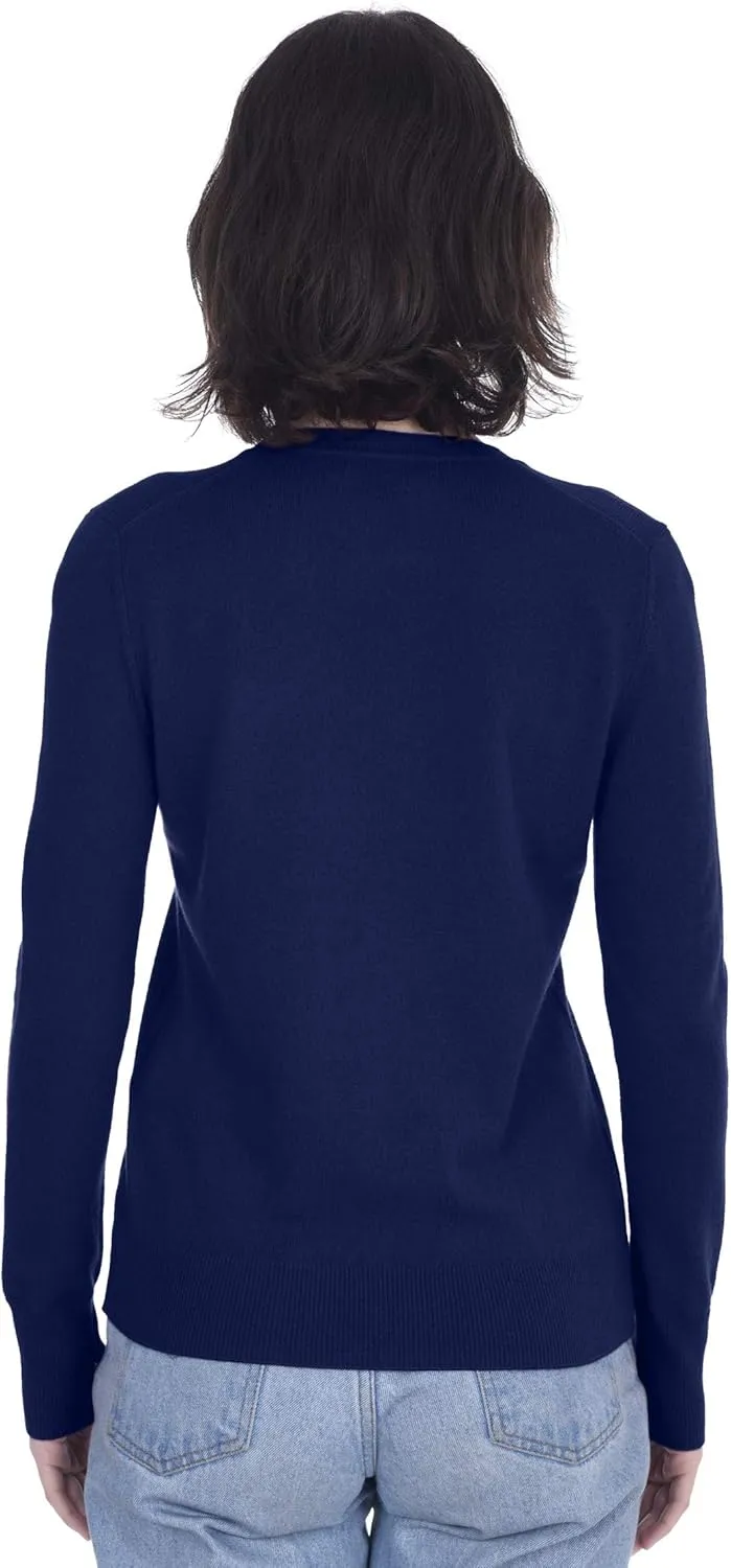 Cashmeren Womens Basic V-Neck Sweater 100% Pure Cashmere Long Sleeve Classic Pullover