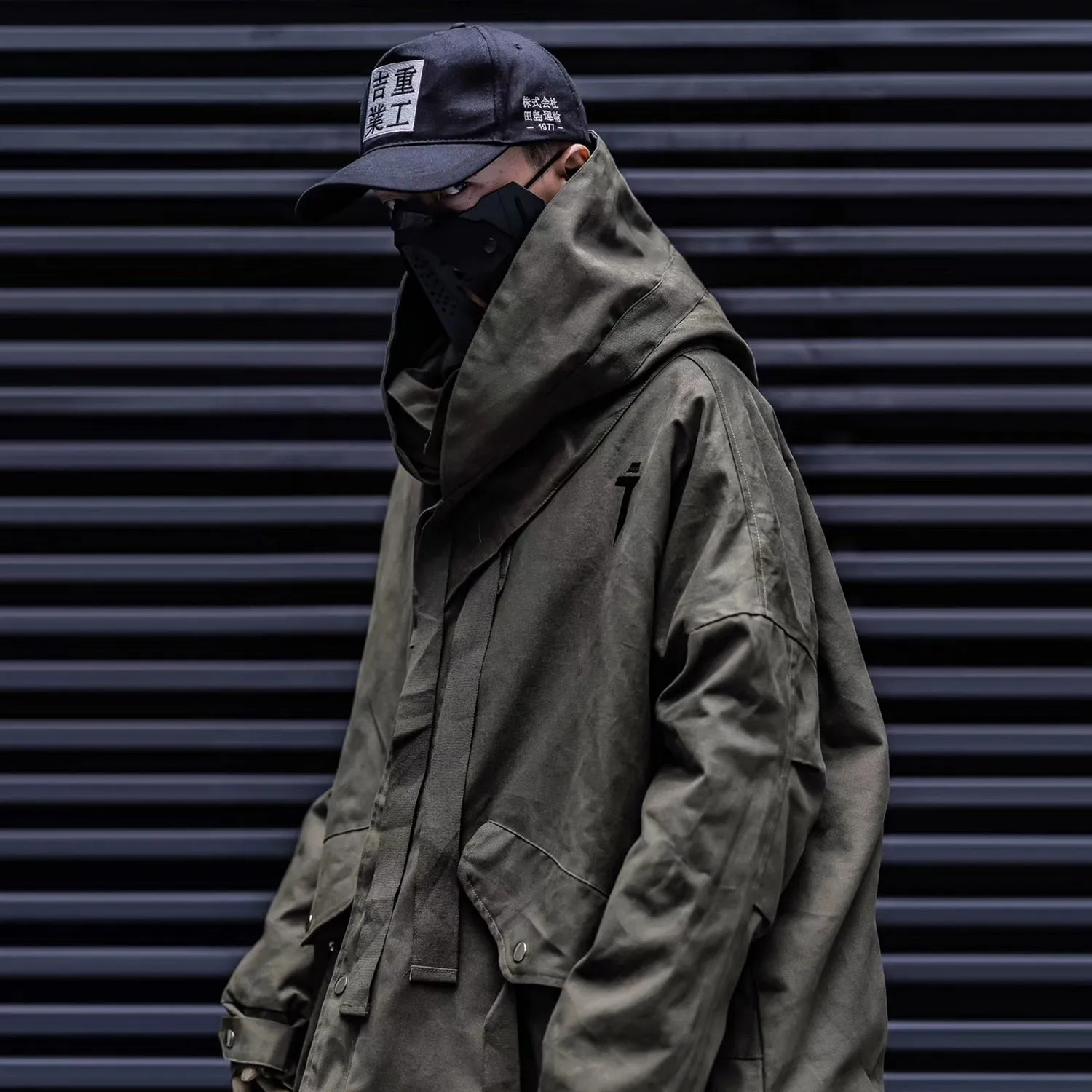 Detachable Letter Printed Mens Hooded Parkas Hip Hop Thick Padded Jackets Harajuku Ribbons Windbreaker Streetwear