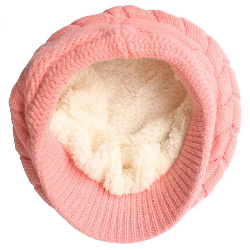 Elegant Women Hat Winter & Fall Beanies Knitted Hats For Woman Rabbit Fur Cap Autumn Ladies Female Fashion Skullies