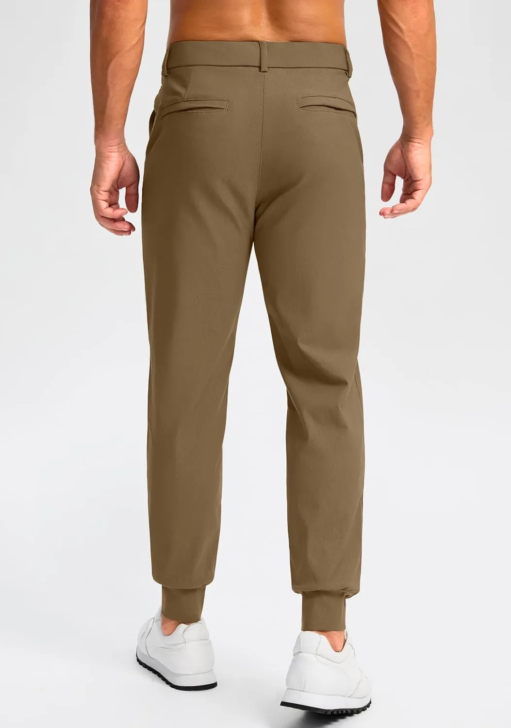 G Gradual Men's Golf Joggers Pants 4 Pockets with Belt Loops 28" Stretch Slim Fit Dress Joggers for Men Casual Travel