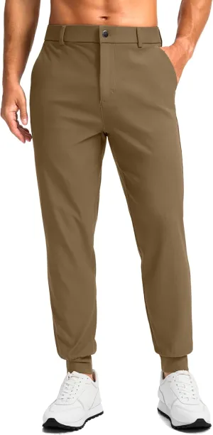 G Gradual Men's Golf Joggers Pants 4 Pockets with Belt Loops 28" Stretch Slim Fit Dress Joggers for Men Casual Travel