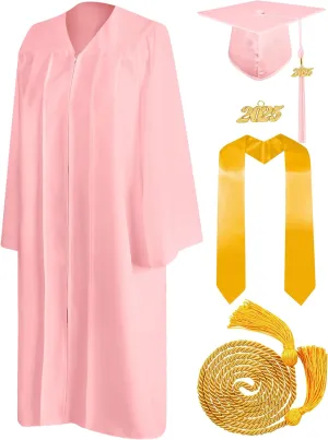 Graduation Cap and Gown 2025 Set with Tassel Honor Cord Graduation Stoles for High School College Bachelor