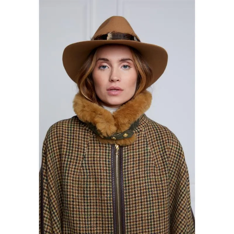 Holland Cooper Chiltern Ladies Tweed Cape - Hailes Green