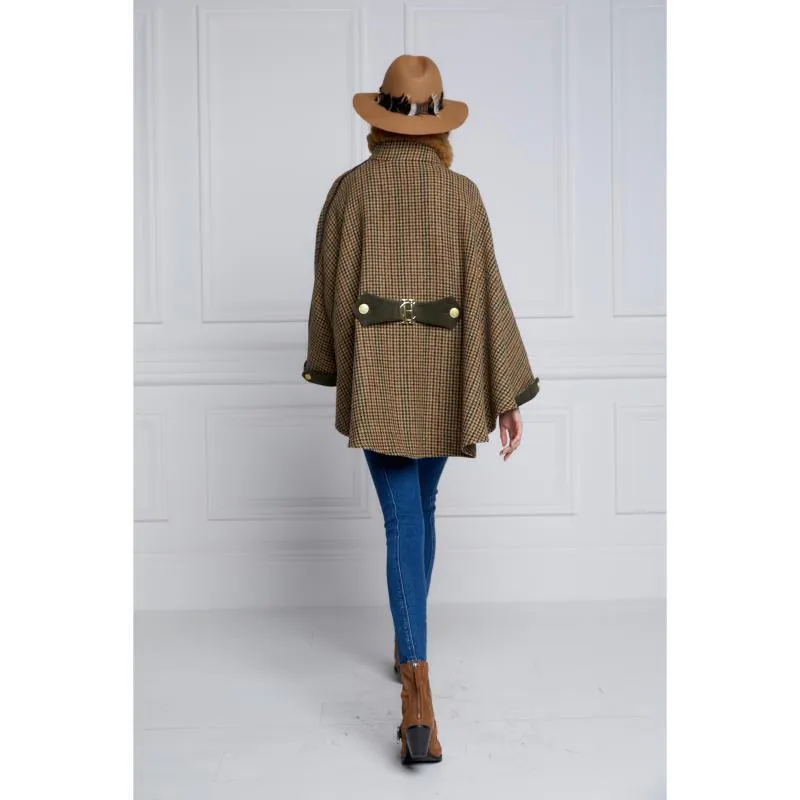 Holland Cooper Chiltern Ladies Tweed Cape - Hailes Green