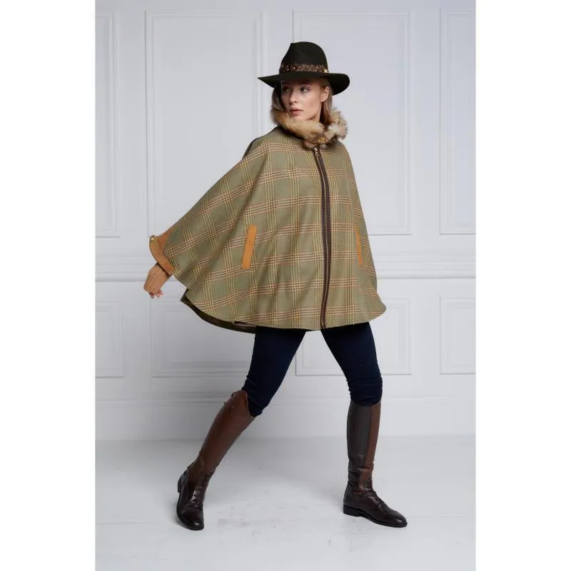 Holland Cooper Chiltern Ladies Tweed Cape - Leveret
