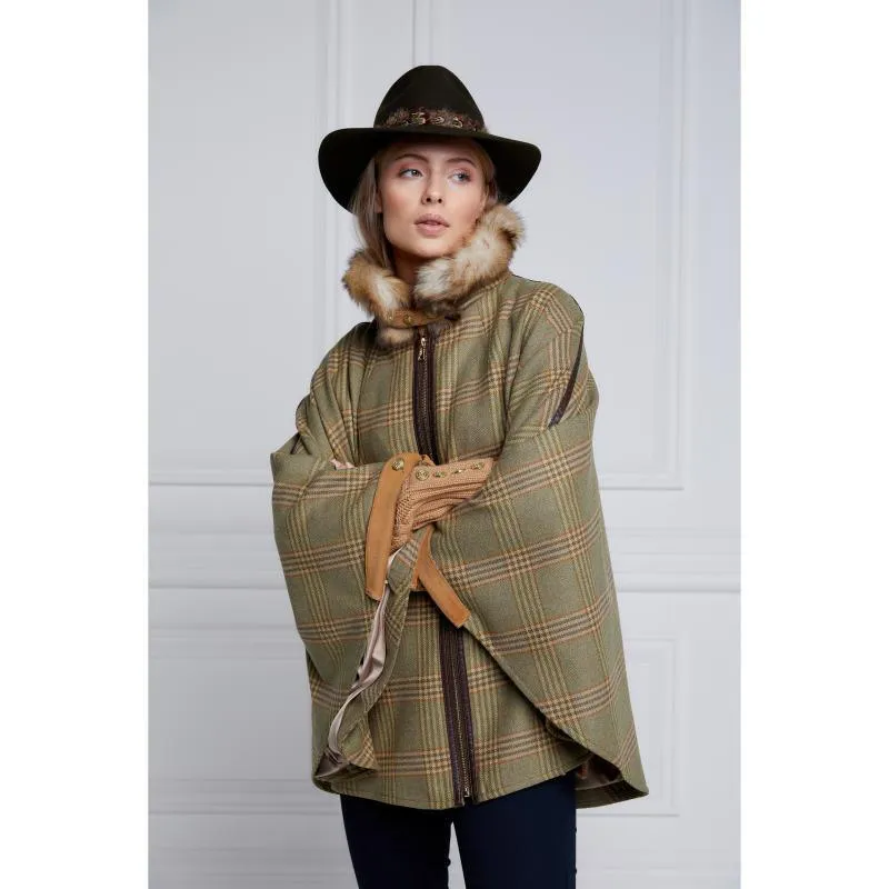 Holland Cooper Chiltern Ladies Tweed Cape - Leveret
