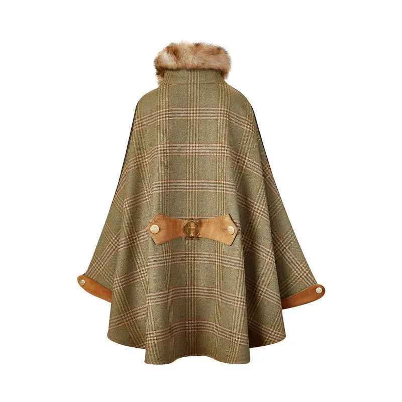 Holland Cooper Chiltern Ladies Tweed Cape - Leveret