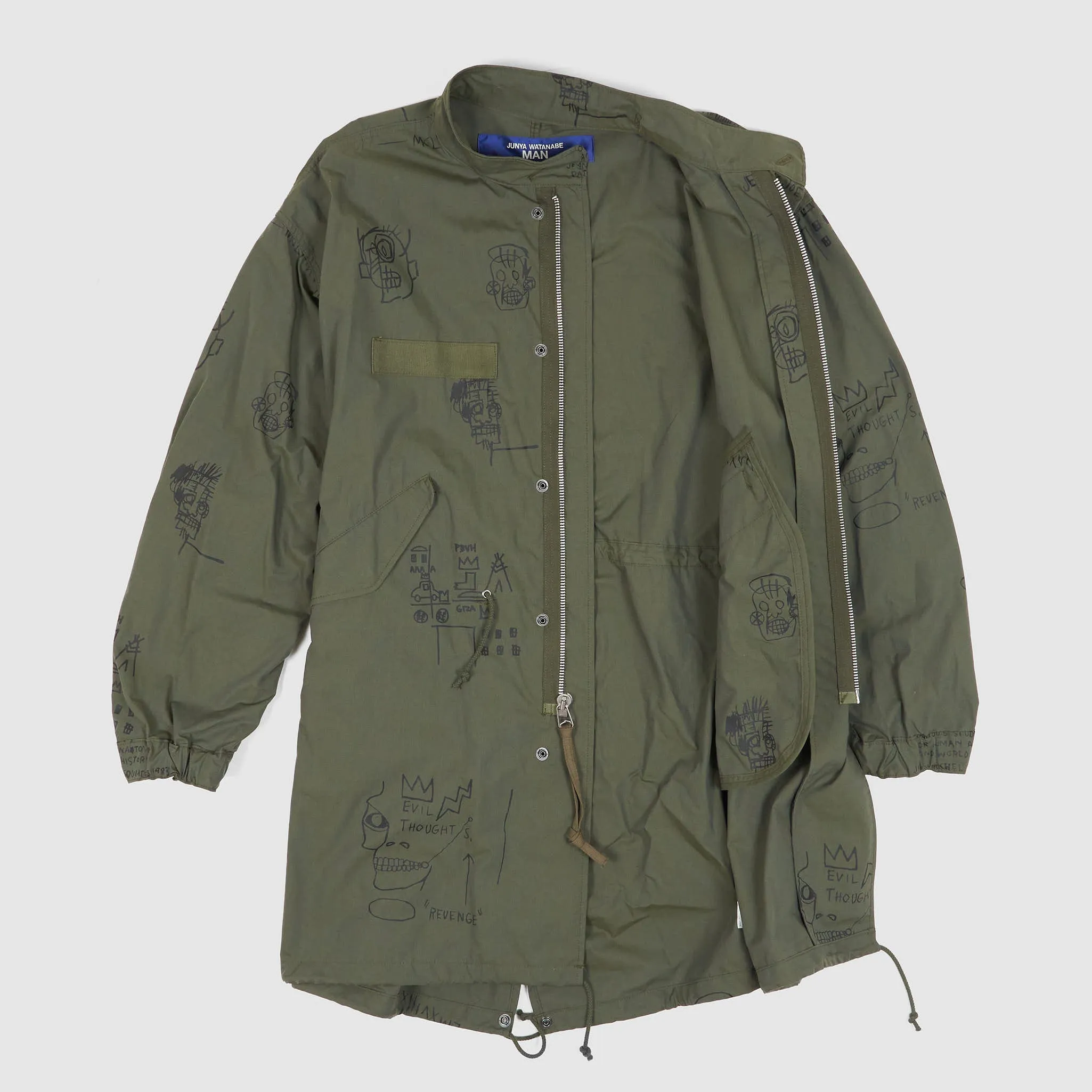 Junya Watanabe MAN x Jean-Michel Basquiat Fishtail Parka UNISEX