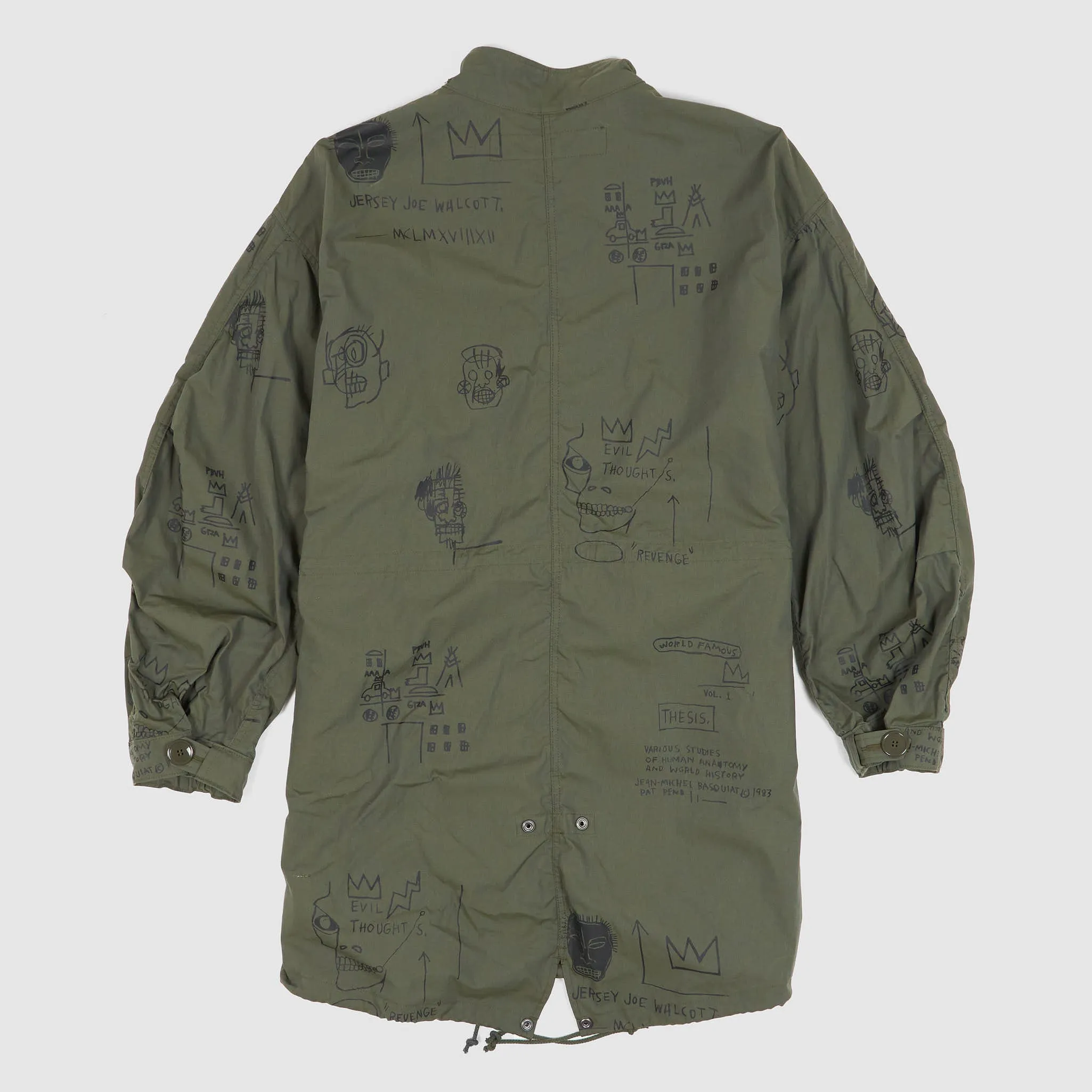 Junya Watanabe MAN x Jean-Michel Basquiat Fishtail Parka UNISEX