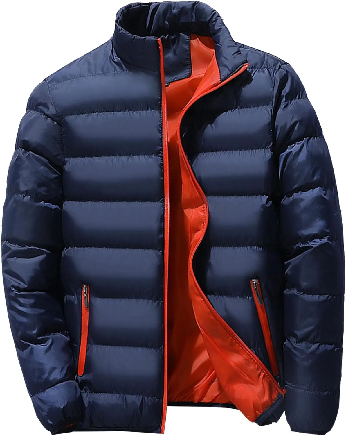 Mens Lightweight Padded Coats Flight Bomber Puffer Outwear Jacket Windproof Down Packable Winter Jackets