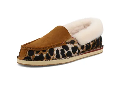Mia Twisted X Slip - On Loafer - Tan & Cheetah