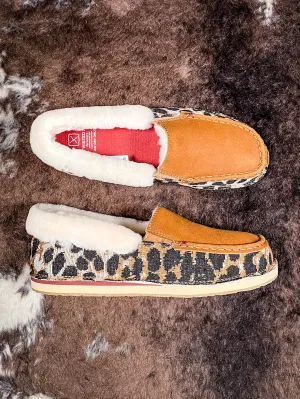 Mia Twisted X Slip - On Loafer - Tan & Cheetah