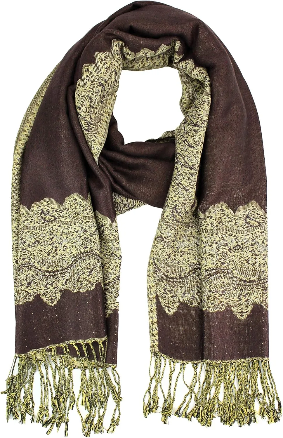 PASKMLNA Women's Reversible Pashmina Shawl Scarf Wrap Stole For All Seasons