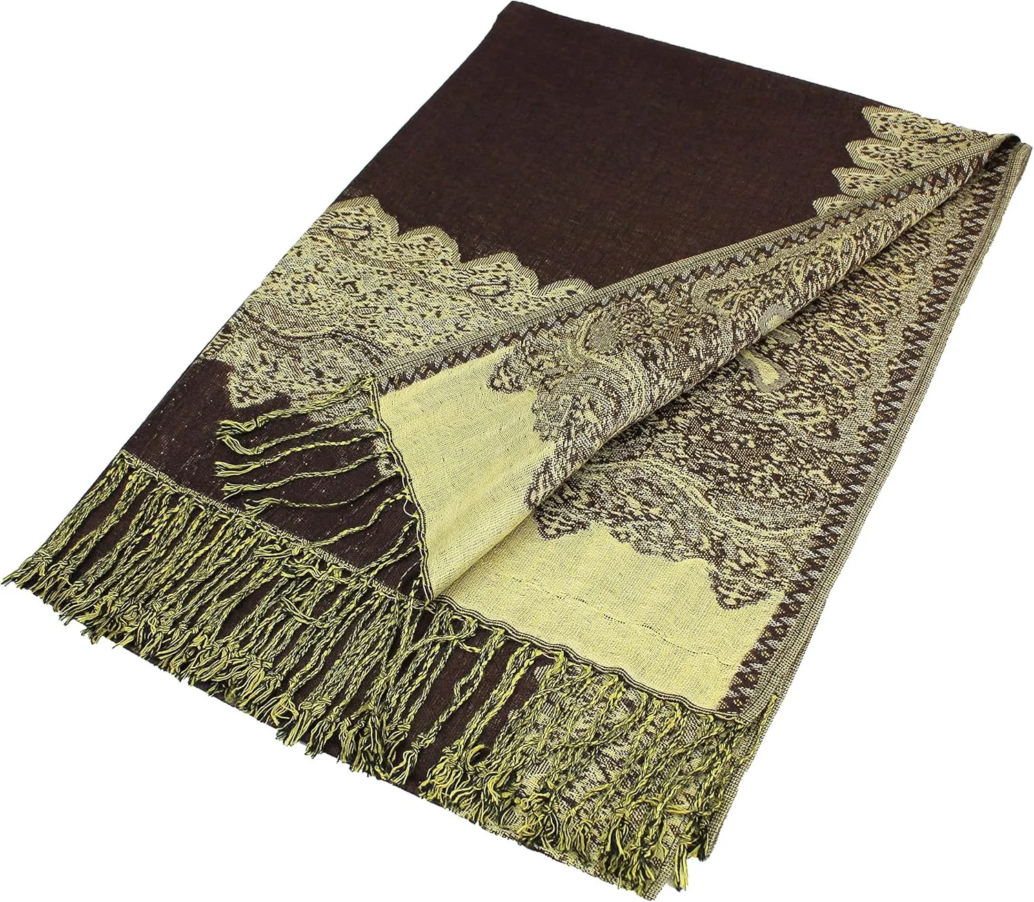 PASKMLNA Women's Reversible Pashmina Shawl Scarf Wrap Stole For All Seasons