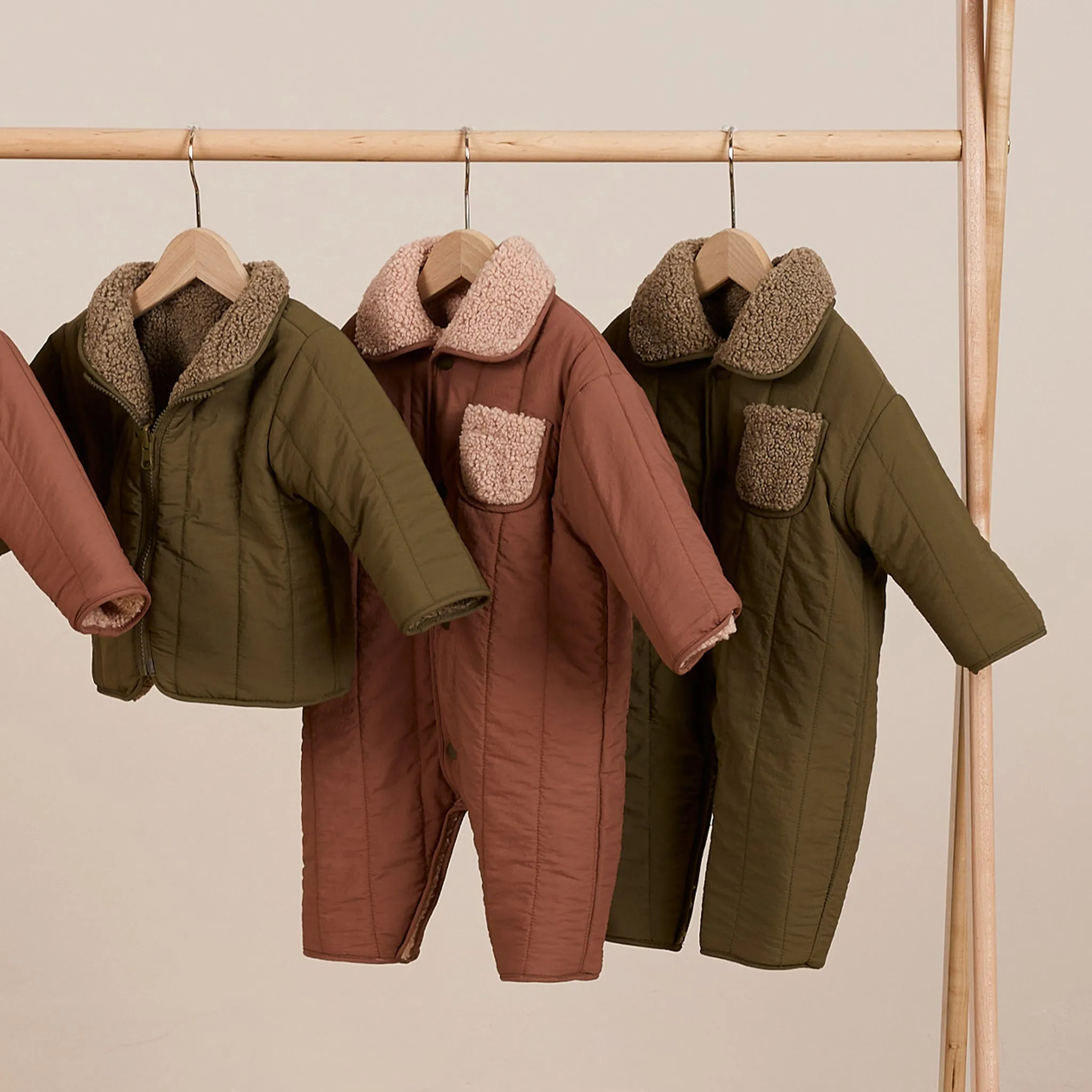 Shearling Jumpsuit - Olive