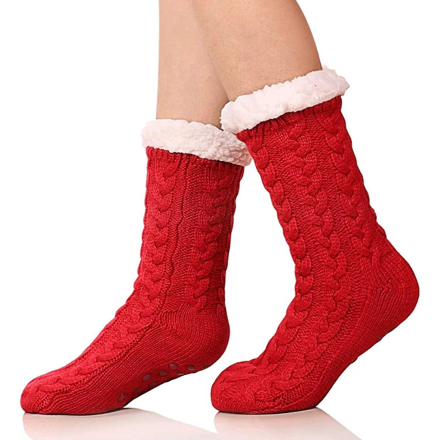 Sherpa Lined Slipper Socks