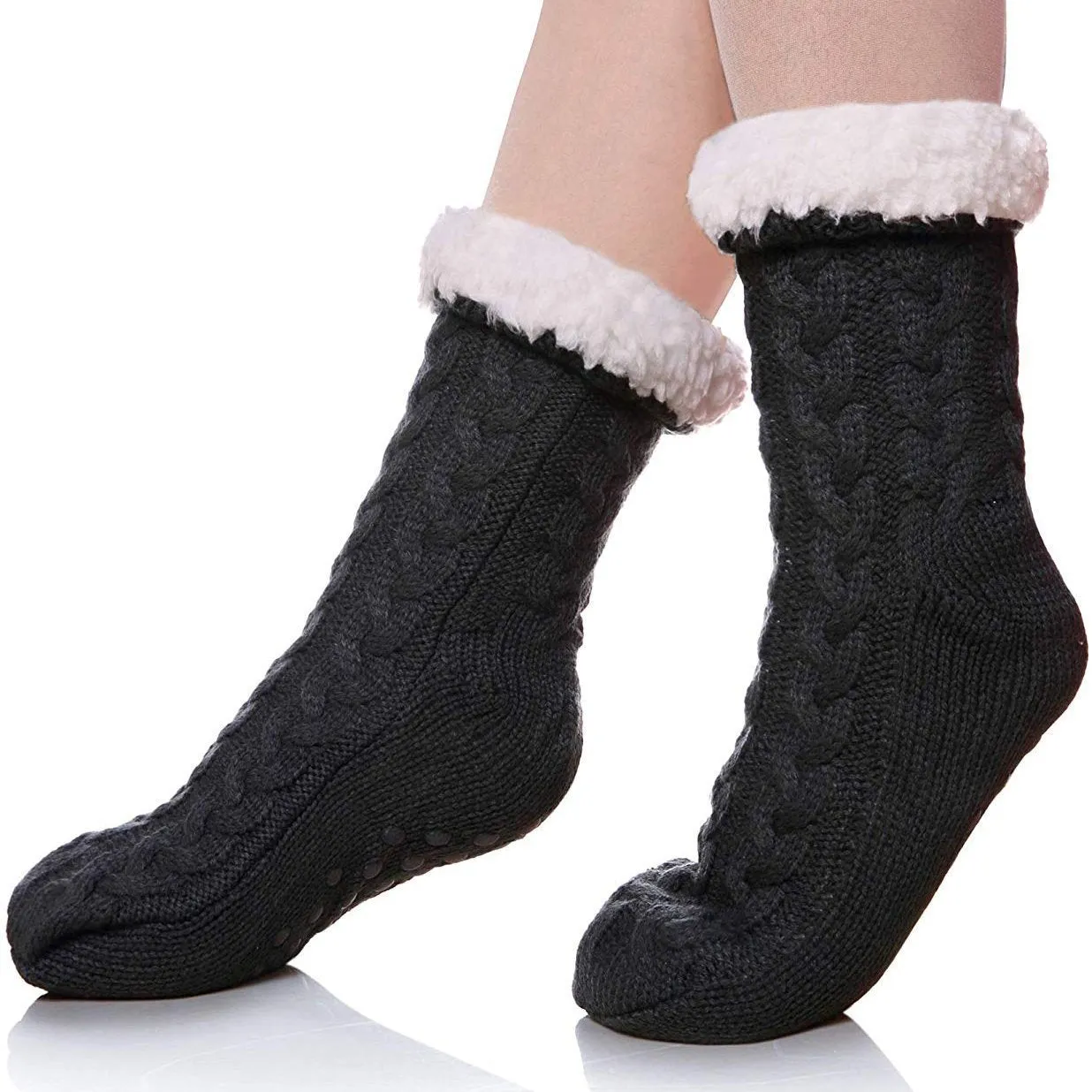 Sherpa Lined Slipper Socks